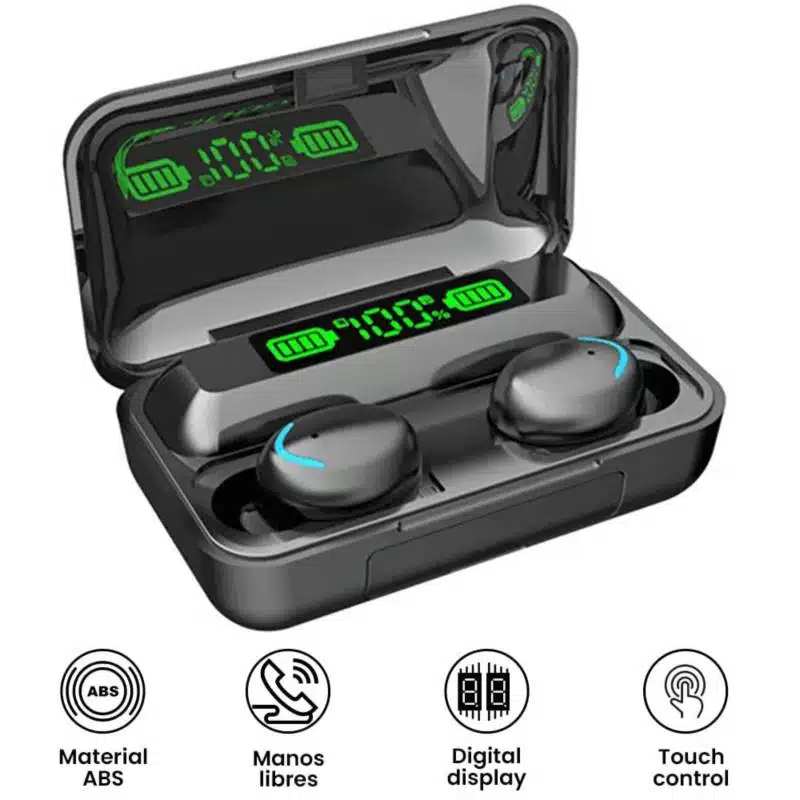 Audífonos F9 TWS Inalámbrico con Cargador Portátil