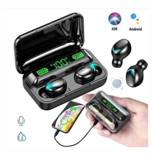 Audífonos F9 TWS Inalámbrico con Cargador Portátil