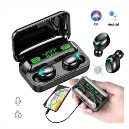 Auriculares Bluetooth F9-5 Tws Audífonos F9 TWS Inalámbrico con Cargador Portátil