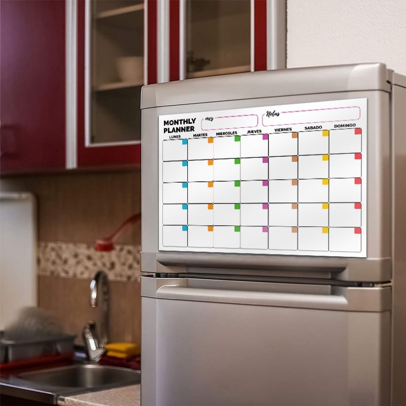 Planificador Pizarra Imantado para Neveras 44x32 cm