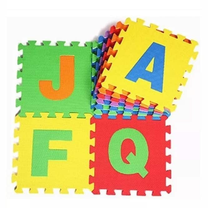 Piso de goma didáctico Letras Pack 10