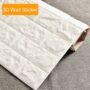 Tapiz Adhesivo 3D Ladrillo Blanco