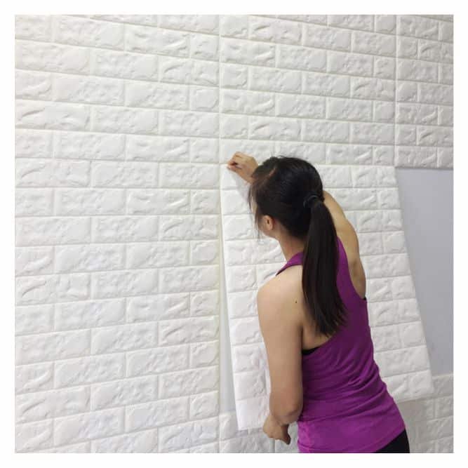 Tapiz Adhesivo 3D Ladrillo Blanco Pack 5