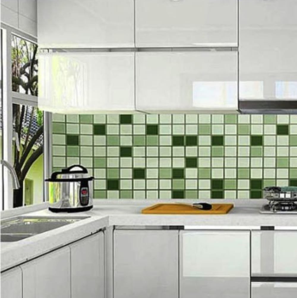 Papel aluminio adhesivo con diseño, antigrasa 5m x 60cm