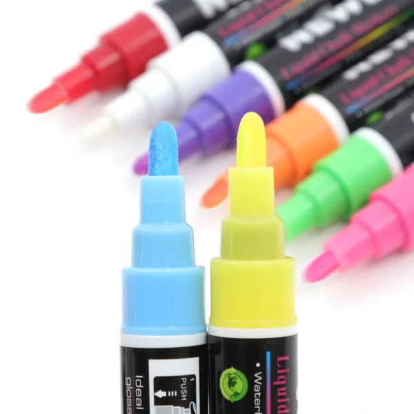 Marcador Tiza Líquida Estuche 8 Unid Varios Colores