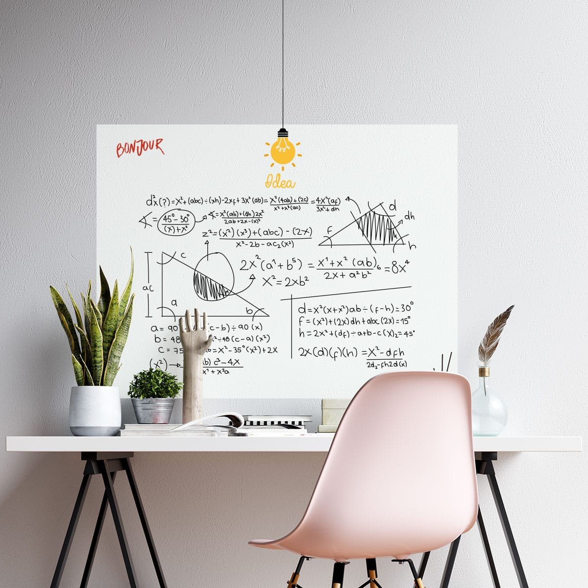 Pizarra Adhesiva Blanco Borrado al Seco