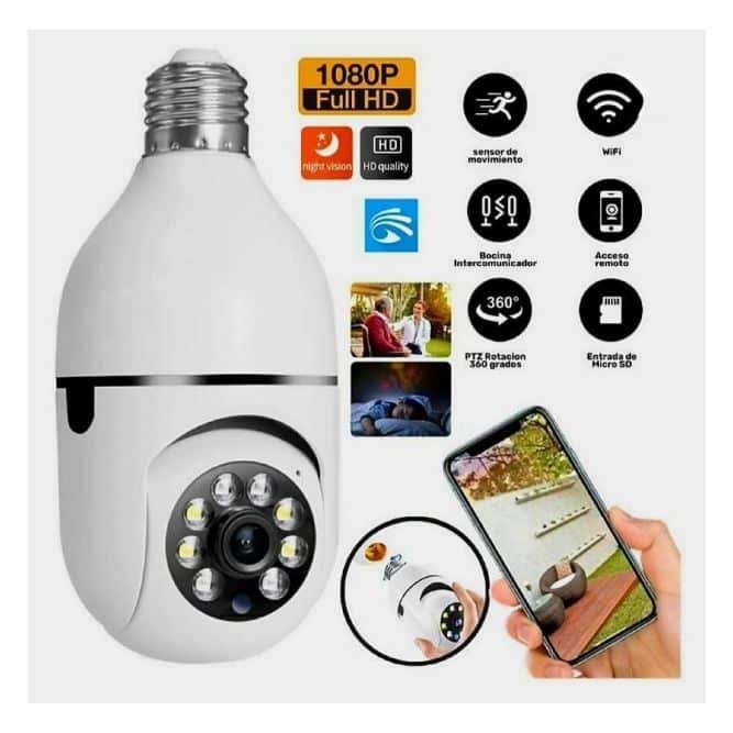 Cámara de Seguridad tipo foco Wifi