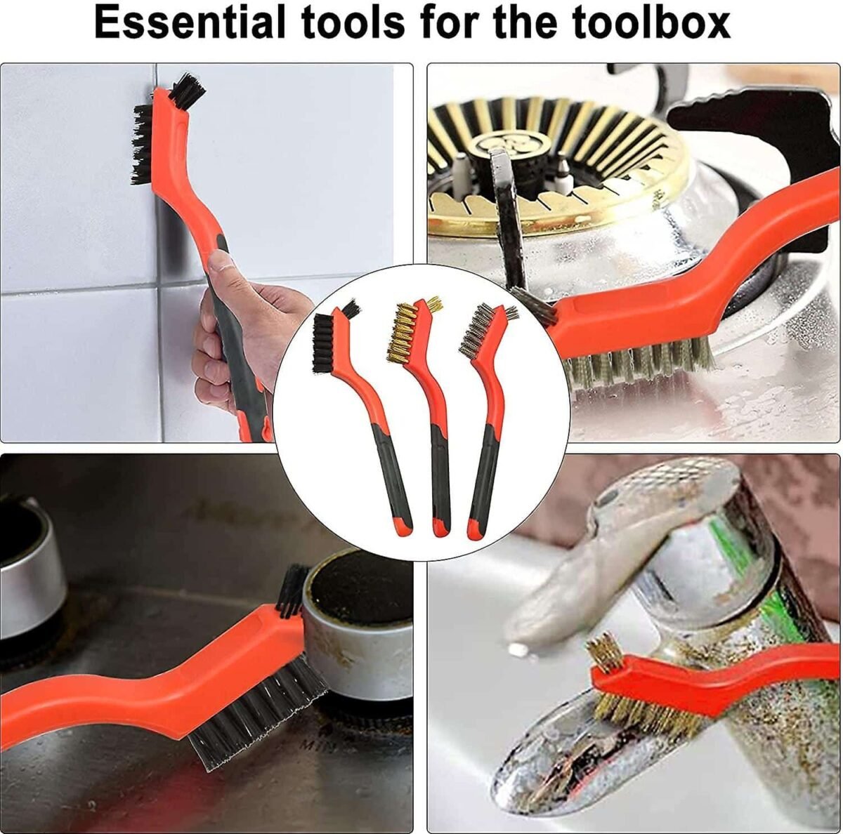 Cepillo de Alambres para Limpieza de Cocina y Baños