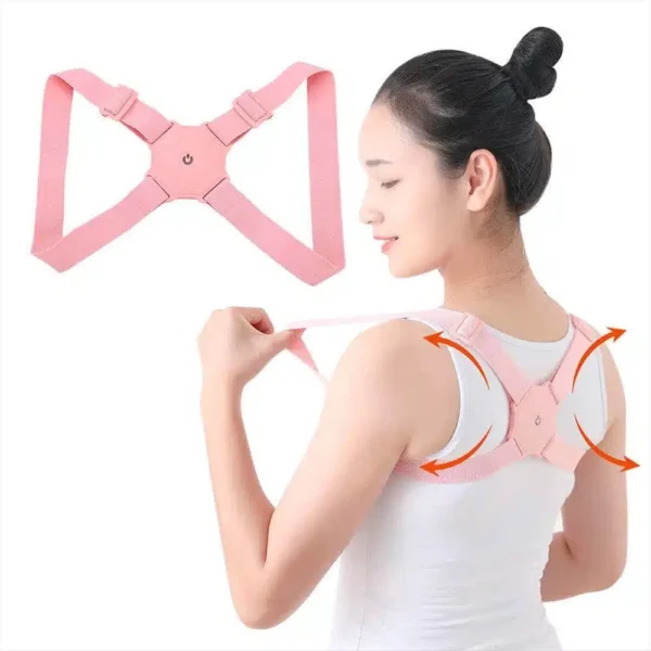 Corrector de Postura con Sensor Inteligente Rosado