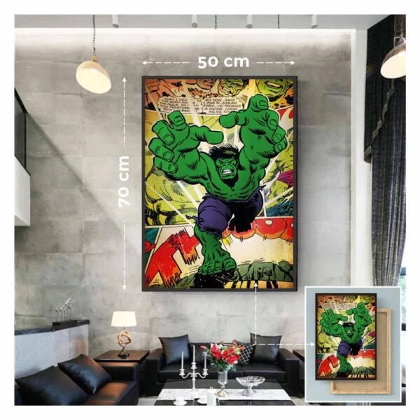 Cuadro Superhéroes Comic con Lienzo de madera 50x70cm