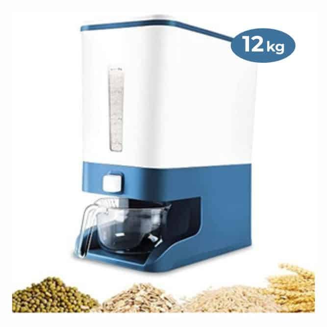 Dispensador de arroz y menestras 12 kg con taza medidora