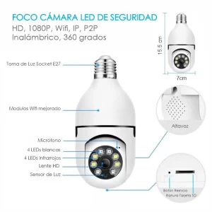 Cámara de Seguridad tipo foco Wifi