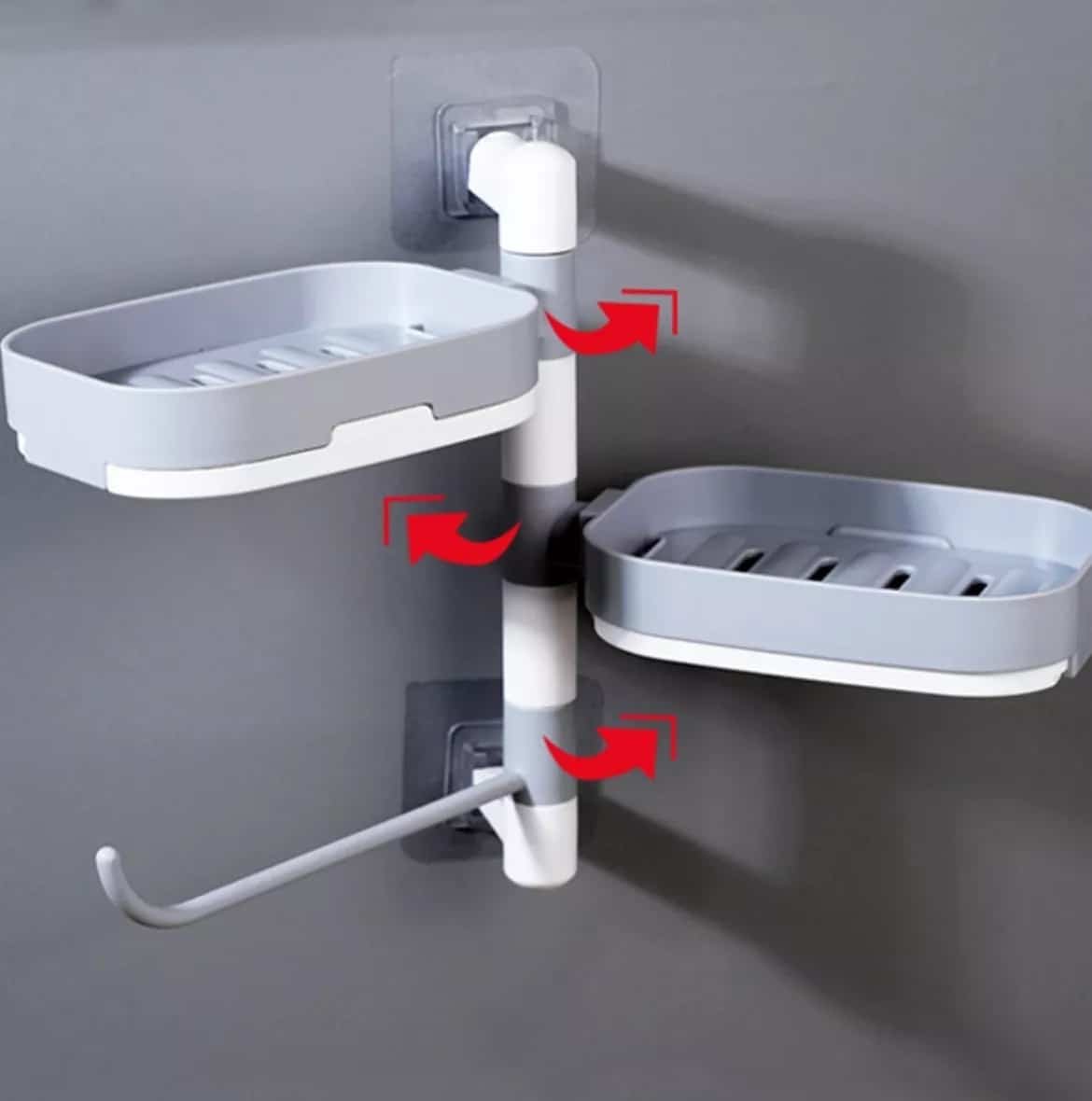 Jabonera Giratorio 2 Niveles con Toallero