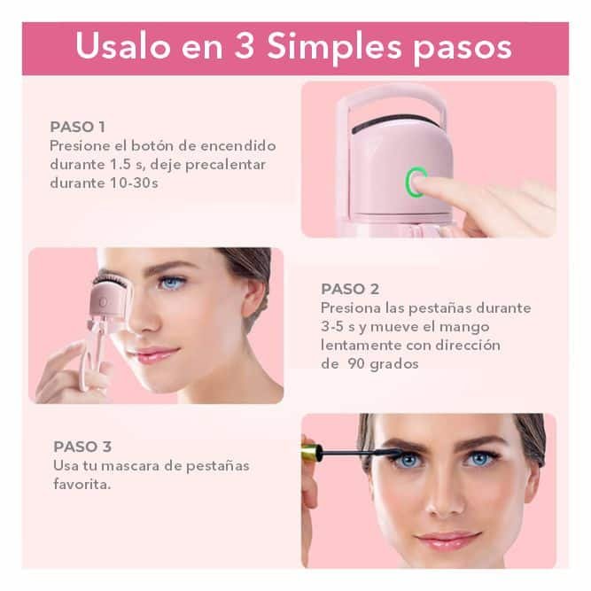 Rizador de pestañas eléctrico Recargable