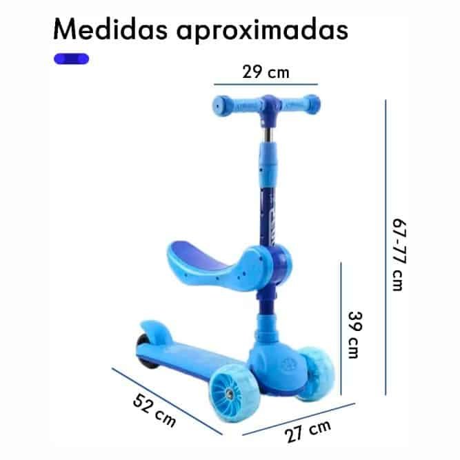 Scooter con Asiento para niños con luces RGB