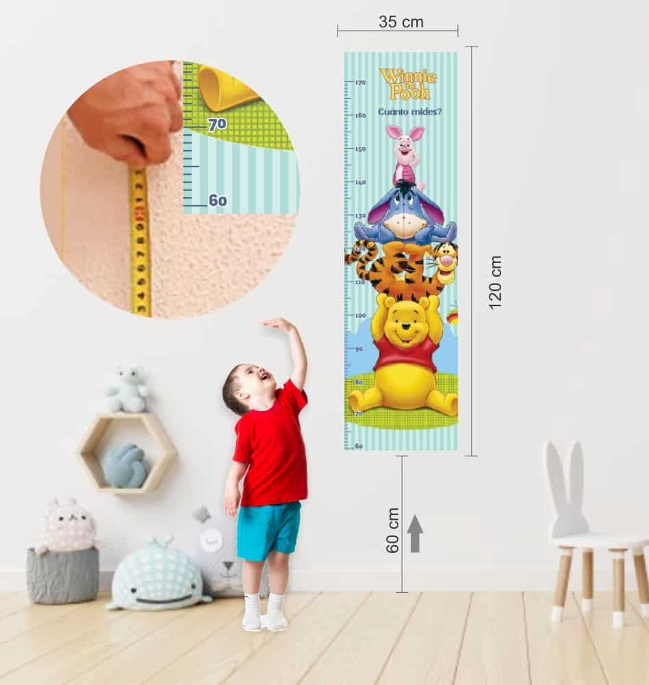 Tallímetro Infantil Vinil adhesivo 35x120cm