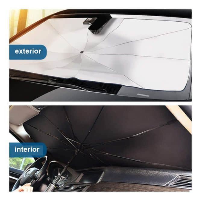 Tapasol Retráctil Tipo Sombrilla para auto