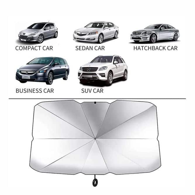 Tapasol Retráctil Tipo Sombrilla para auto
