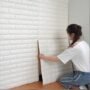 Tapiz Adhesivo 3D Ladrillo Blanco Pack 5