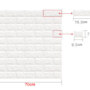 Tapiz Adhesivo 3D Ladrillo Blanco Pack 5