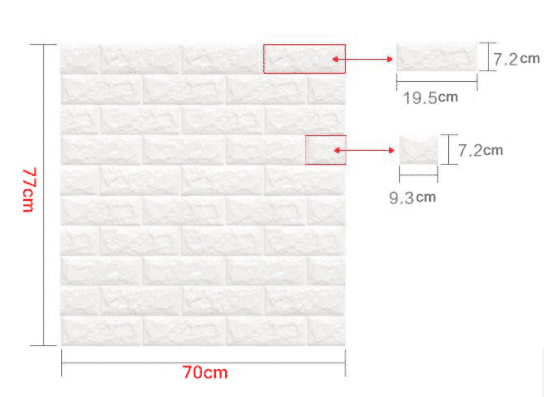 Tapiz Adhesivo 3D Ladrillo Blanco Pack 5