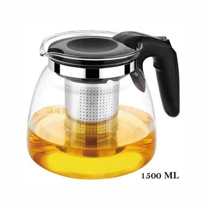 Tetera de vidrio con filtro 1.5 L