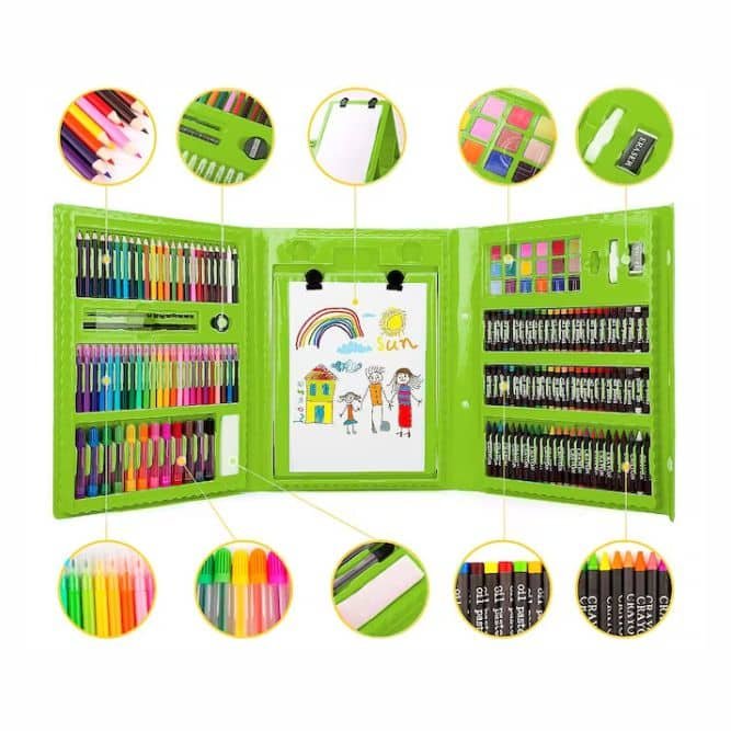 set de arte_kwaii_dino_verde_1 Set de arte Kwaii 208 pzs