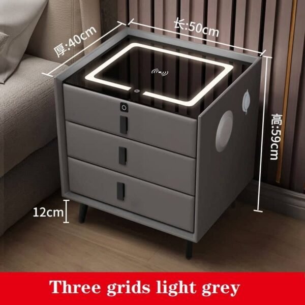 Mesa smart 3 cajones gris