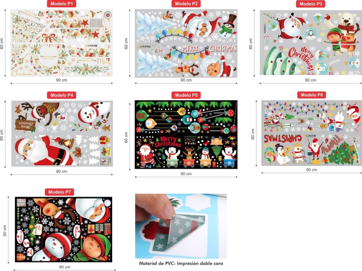 Pegatinas Navideñas - Decora tus Ventanas con un Toque Mágico