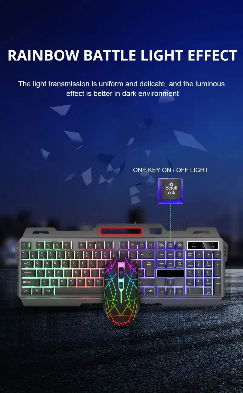 Teclado y Mouse Gamer Pro 2en1