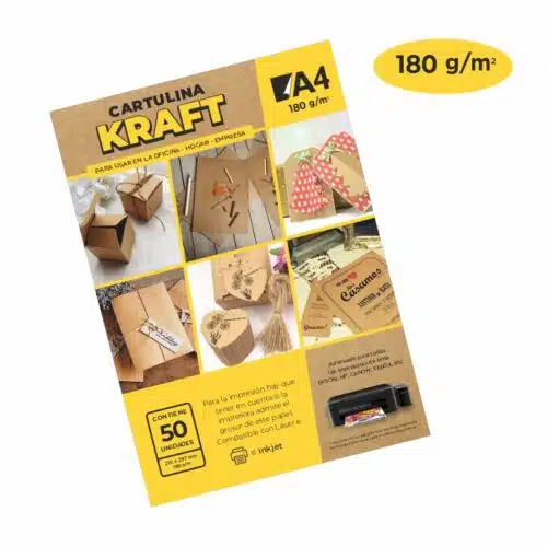 Cartulina Kraft A4 Pack 50