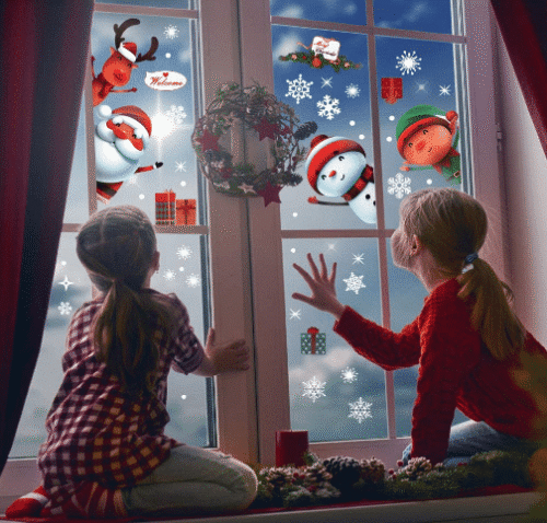 Pegatinas Navideñas - Decora tus Ventanas con un Toque Mágico