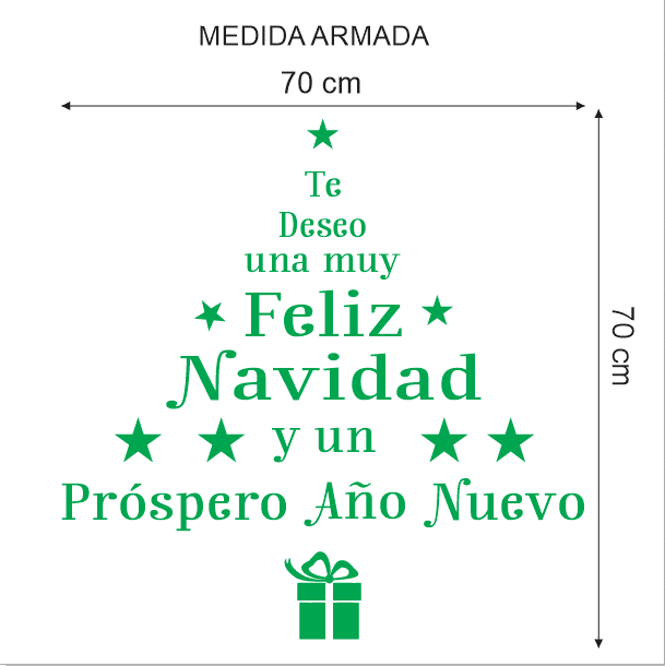 pegatina arbol navidad