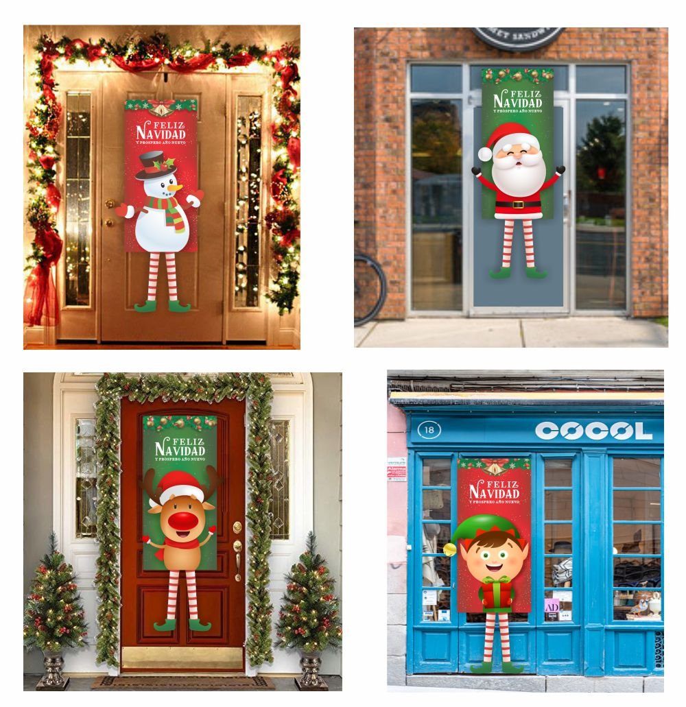 Banderín Colgante Muñeco Navideño para Puertas