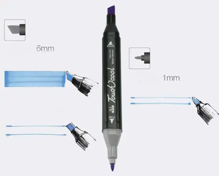 Plumones Touch de Doble Punta multicolor 80 pzs