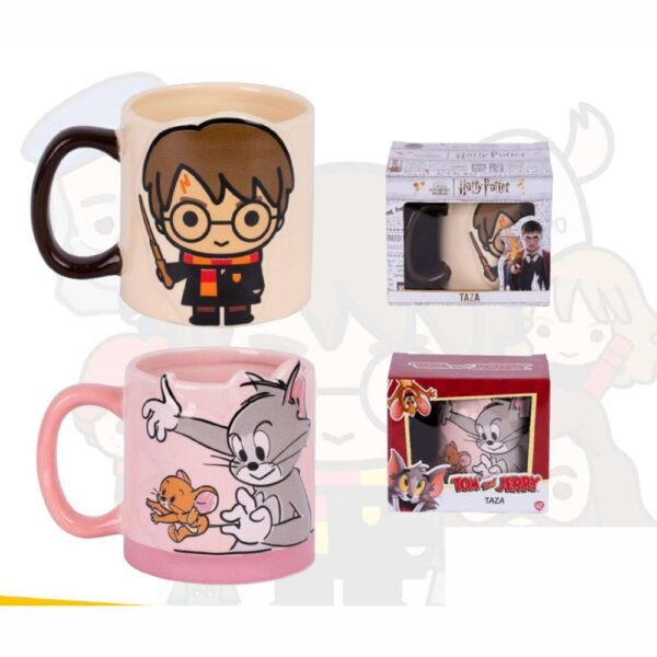 taza con personajes 2 Tazas de coleccion 350ml