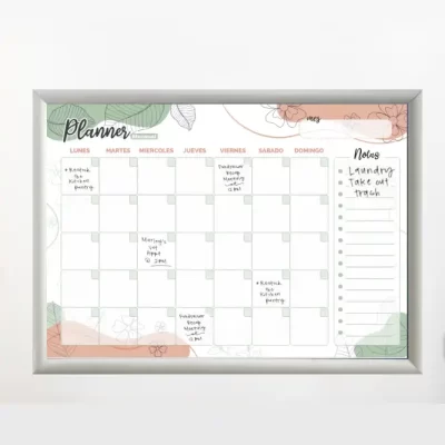 Planner Aluminio Floral1